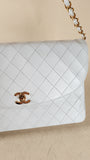 Chanel Matelasse Chain White Leather Shoulder Bag - 2965