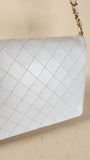 Chanel Matelasse Chain White Leather Shoulder Bag - 2965