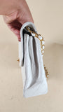 Chanel Matelasse Chain White Leather Shoulder Bag - 2965