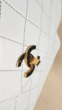 Chanel Matelasse Chain White Leather Shoulder Bag - 2965