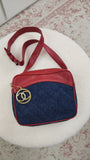Chanel Denim & Red Leather Belt Bag - 2984