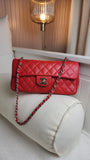 Chanel Matelasse Chain Red Lamb Skin Shoulder Bag - G0065