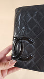 Chanel Cambon Black Quilted Leather Flap Wallet - 2946
