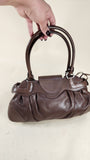 Salvatore Ferragamo Brown Leather Shoulder Bag - G0644