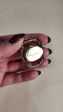 Salvatore Ferragamo Gold Tone Scarf Ring - 3056