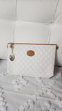 Gucci Plus GG White Canvas Clutch  - 3041