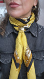 Salvatore Ferragamo Gold Tone Scarf Ring - 3056