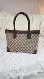 Gucci GG Beige/Brown Canvas Tote - 3052