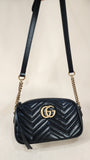 Gucci Marmont Black Leather Crossbody Bag - 3037