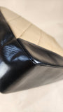 Chanel Matelasse Beige & Black Lambskin Chain Shoulder Bag - 3085