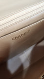 Chanel Matelasse Beige & Black Lambskin Chain Shoulder Bag - 3085