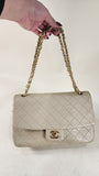 Chanel Matelasse Beige Lambskin Chain Shoulder Bag - 3086