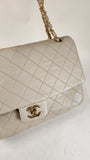 Chanel Matelasse Beige Lambskin Chain Shoulder Bag - 3086