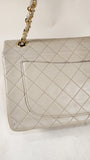 Chanel Matelasse Beige Lambskin Chain Shoulder Bag - 3086