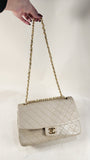 Chanel Matelasse Beige Lambskin Chain Shoulder Bag - 3086