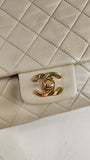 Chanel Matelasse Beige Lambskin Chain Shoulder Bag - 3086