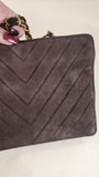 Chanel Brown Suede Chain Shoulder Bag - 2923