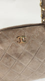 Chanel Brown Suede Chain Shoulder Bag - 3017