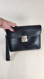 Dunhill Black Leather Clutch - G0046