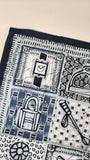 Hermes Carre 65 "Le Bou Bou" Light Blue Cotton Scarf - 3109