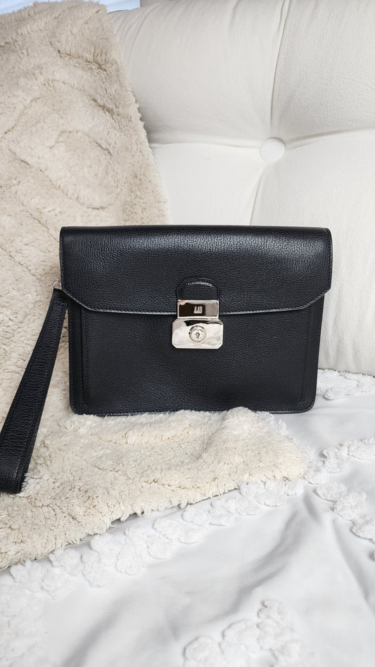 Dunhill Black Leather Clutch - G0046