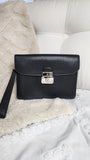 Dunhill Black Leather Clutch - G0046