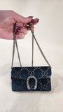 Gucci Dark Teal Velvet GG Dionysus Mini Shoulder Bag - 3144