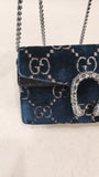 Gucci Dark Teal Velvet GG Dionysus Mini Shoulder Bag - 3144
