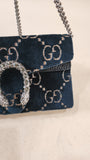 Gucci Dark Teal Velvet GG Dionysus Mini Shoulder Bag - 3144