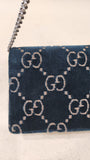 Gucci Dark Teal Velvet GG Dionysus Mini Shoulder Bag - 3144