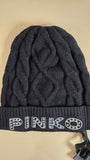 Pinko Black Knit Beanie - G0154