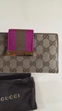Gucci GG Beige Canvas Long Wallet - G0233