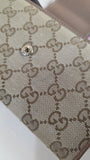 Gucci GG Beige Canvas Long Wallet - G0233
