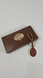 Gucci Gold Tone Oval Sherry Line Keychain - 3121