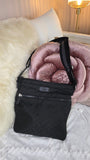 Gucci GG Guccissima Web Black Canvas Messenger Bag - G0255