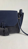 Longchamp Navy Leather/Suede Shoulder Bag - G0147