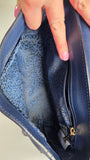 Longchamp Navy Leather/Suede Shoulder Bag - G0147