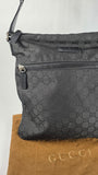 Gucci GG Guccissima Web Black Canvas Messenger Bag - G0255