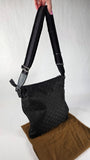 Gucci GG Guccissima Web Black Canvas Messenger Bag - G0255