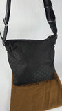 Gucci GG Guccissima Web Black Canvas Messenger Bag - G0255