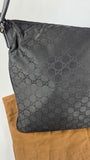 Gucci GG Guccissima Web Black Canvas Messenger Bag - G0255