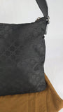 Gucci GG Guccissima Web Black Canvas Messenger Bag - G0255