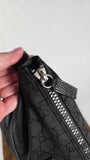Gucci GG Guccissima Web Black Canvas Messenger Bag - G0255