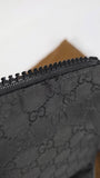 Gucci GG Guccissima Web Black Canvas Messenger Bag - G0255