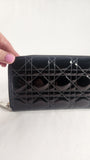 Christian Dior Black Patent Leather Canage Wallet - 3188