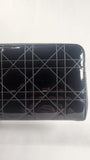 Christian Dior Black Patent Leather Canage Wallet - 3188