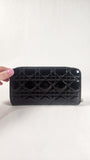 Christian Dior Black Patent Leather Canage Wallet - 3188