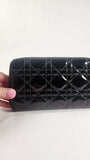 Christian Dior Black Patent Leather Canage Wallet - 3188