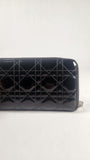 Christian Dior Black Patent Leather Canage Wallet - 3188