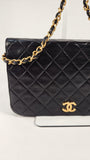 Chanel Matelasse Chain Black Lambskin Shoulder Bag - 3215